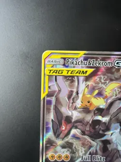 Pokemon TCG Pikachu & Zekrom GX Black Star Promo Card SM168 MINT - Image 2