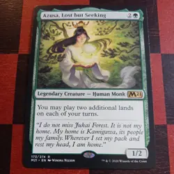 Mtg Azusa, Lost but Seeking NM M21 Human Monk Legendary Creature Card Rare - Image 1