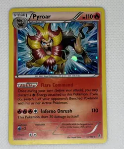 Pyroar 12/119 XY Phantom Forces 2014 Holo Rare Pokemon Card NM. M - Image 1