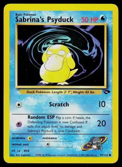 Pokemon Card Gym Challenge Sabrina's Psyduck 99/132 Common - Image 1