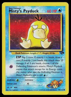 Pokemon Card Gym Challenge Misty's Psyduck 90/132 Common - Image 1