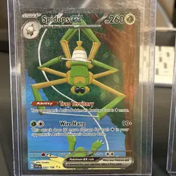 Pokemon Spidops ex & Iron Leaves ex double gold star Cards English 2023 Lot - Image 3