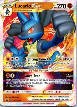 Lucario VSTAR Holo Promo SWSH: Sword & Shield Promo Cards SWSH214 NM - Image 1