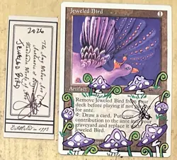 MTG Jeweled Bird 1995 WB Altered Sketch Art Amy WEBER Magic - Image 1