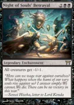 1x Night of Souls' Betrayal Moderate Play, English Champions of Kamigawa MTG Mag - Image 1