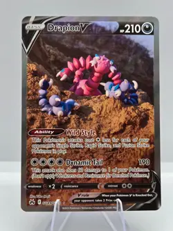 Drapion V GG49/GG70 Holo V Rare Crown Zenith Galarian Gallery Pokemon NM - Image 1