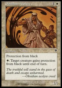 4 x Obsidian Acolyte - Invasion - Light Play - MTG - Image 1