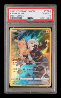 Pokemon Pikachu TG05/TG30 2022 Lost Origin Trainer Gallery FA PSA 10 GEM MINT - Image 1