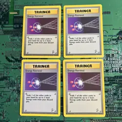 Energy Retrieval 110/130 Base Set 2 Trainer Pokemon Card WOTC Vintage 4 - Image 1