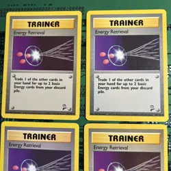 Energy Retrieval 110/130 Base Set 2 Trainer Pokemon Card WOTC Vintage 4 - Image 2
