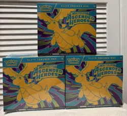 Pokemon Ascended Heroes Elite Trainer Box ETB Lot Of 3 BRAND NEW SEALED IN HAND - Image 1