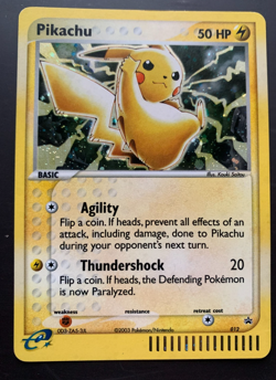 Pokemon TCG Pikachu Promo Holo Card 012 NM 2003 - Image 1