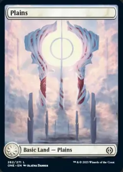 4 x Plains (262) - Full Art - Phyrexia: All Will Be One - Light Play - MTG - Image 1