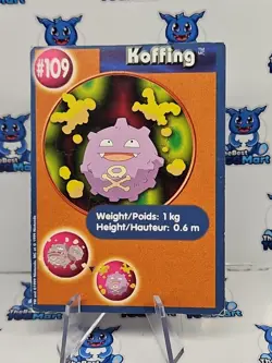 Pokemon PokeTrivia #109 Koffing Burger King Promo LP - Image 1