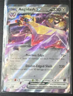 Pokemon - Aegislash ex - 135/182 - Paradox Rift - Holo - Double Rare NM - Image 1