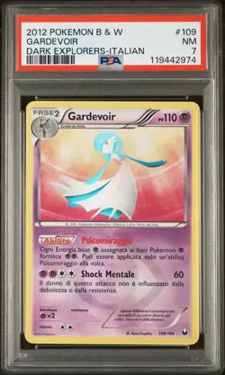 2012 POKEMON BLACK & WHITE DARK EXPLORERS ITALIAN #109 GARDEVOIR PSA 7 - Image 1