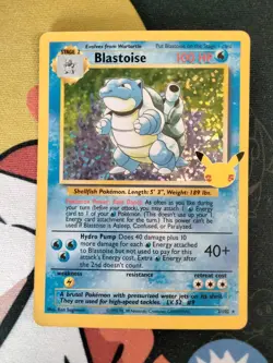 BLASTOISE 2021 POKEMON SWSH CELEBRATIONS CLASSIC HOLO 2/102 - Image 1