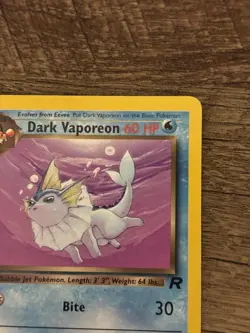 Pokemon TCG Dark Vaporeon 60 HP Team Rocket Rare 45/82 Regular Unlimited - Image 3