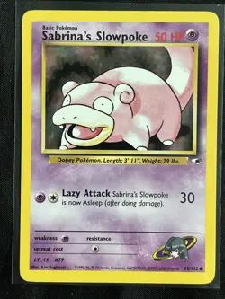 Pokemon Sabrina's Slowpoke 95/132 Gym Heroes Unlimited - Image 1