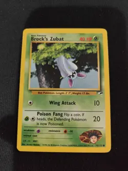 Pokemon - Brock's Zubat 74/132 Common Unlimited Edition Gym Heroes - Image 1