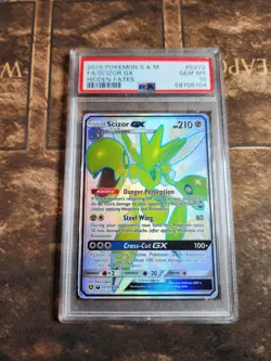 Pokemon Sun & Moon Hidden Fates Shiny Scizor GX SV72 PSA 10 GEM MINT - Image 1