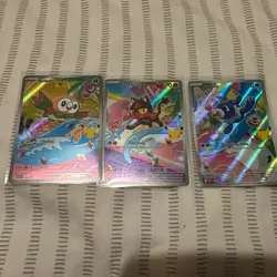 Pokemon TCG First Partner Illustration Collection Series 1 Alola GEN 7 Starters - Image 1