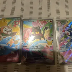 Pokemon TCG First Partner Illustration Collection Series 1 Alola GEN 7 Starters - Image 3