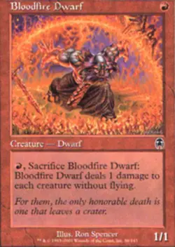4 x Bloodfire Dwarf - Apocalypse - Light Play - MTG - Image 1