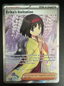 Erika's Invitation 196/165 Scarlet & Violet 151 Full Art Holo Pokemon TCG - Image 1