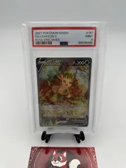 2021 POKEMON SWORD & SHIELD EVOLVING SKIES #167/203 LEAFEON V PSA 9 - Image 2
