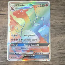 Pokemon Charizard GX 150/147 Sm-Burning Shadows Rainbow Rare Holo 250 HP Damaged - Image 1