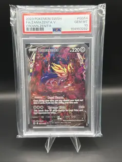 2023 POKEMON SWORD & SHIELD CROWN ZENITH #GG54 FULL ART/ZAMAZENTA V PSA 10 - Image 1