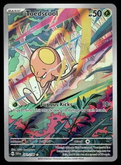 Pokemon Cards Toedscool 201/198 Scarlet & Violet Illustration Rare NM - Image 1