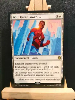 With Great Power... - Marvel's Spider-Man - Rare - NM (see pics) MTG - Image 1