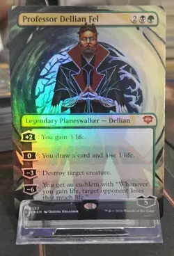 Professor Dellian Fel (Borderless) Secrets of Strixhaven Foil - Image 1