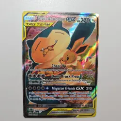 NM/M - Eevee & Snorlax Tag-Team GX SM169 Promo Pokemon Sun & Moon - Image 1