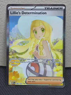 2025 POKEMON MEGA EVOLUTION 184/132 LILLIE'S DETERMINATION SIR And 169/132 - Image 1