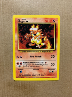 Magmar 36/102 Base Set - Uncommon Pokemon Card - EXCELLENT - Image 1