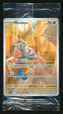 Pokemon TCG Scarlet & Violet Mimikyu Pokemon Center Stamped Promo 075 (Sealed) - Image 1