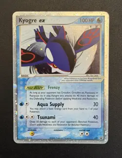 Pokemon Kyogre EX #37 Holo Black Star Promo Card - Image 1