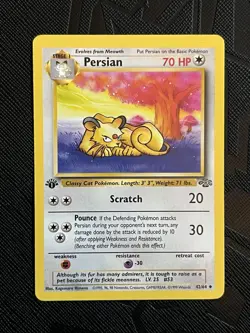 Pokemon TCG Persian 42/64 1st Edition Jungle Uncommon (English) - NM(-) - Image 3