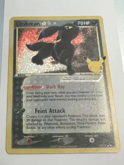 Pokemon TCG: Umbreon Gold Star 17/17 Celebrations 25th Anniversary NM - Image 1