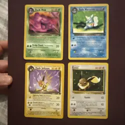 Eevee Team Rocket 55/82 Dark Muk Wartortle Jolteon 41/82 46/82 38/82 Pokemon Lot - Image 1