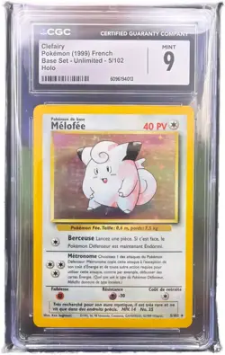 Carte Pokemon Melofee 5/102 Holo Set de base edition 2 CGC 9 ✨ - Image 2