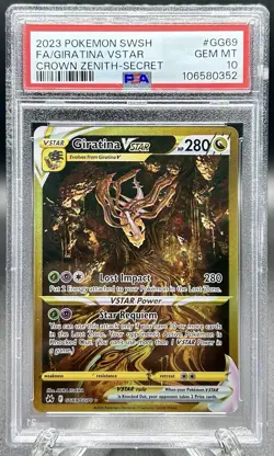 2023 POKEMON SWORD & SHIELD CROWN ZENITH SECRET FULL ART/GIRATINA VSTAR PSA 10 - Image 1