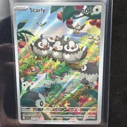 Pokemon TCG Starly Scarlet & Violet Base Set 221/198 Holo Illustration Rare NM🔥 - Image 1