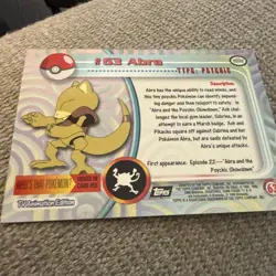 Abra #63 Pokemon Topps TV Animation Edition Black Label - Image 3