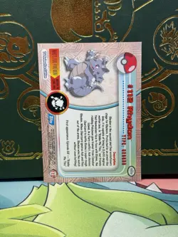Topps Pokemon Rhydon #112 TV Animation Edition Non Holo Blue Logo 2000 NM - Image 2
