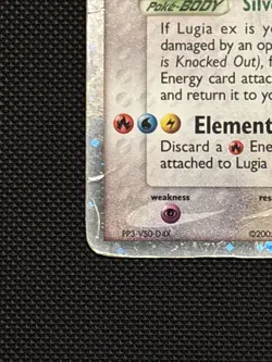 2005 Pokemon EX Unseen Forces Lugia EX Holo Foil Rare 105/115 HEAVY DAMAGE - Image 4