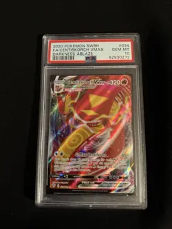 2020 POKEMON SWORD & SHIELD DARKNESS ABLAZE FULL ART/CENTISKORCH VMAX PSA 10 - Image 1